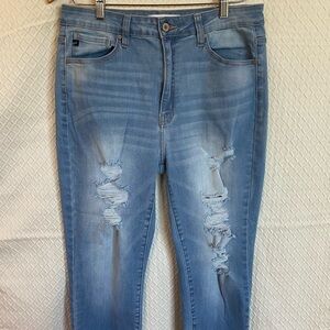 KanCan Distressed/destroyed Jeans. Size 13/30. High Waisted. Stretchy.